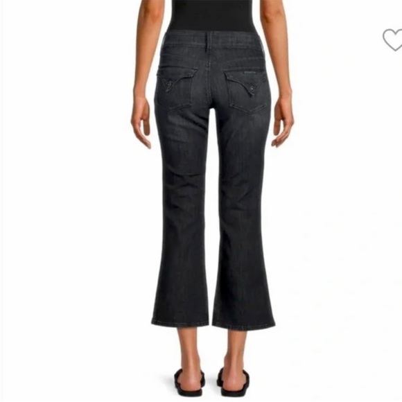 💙Hudson Collin Black Mid Rise Bootcut Crop Jeans - Picture 12 of 14